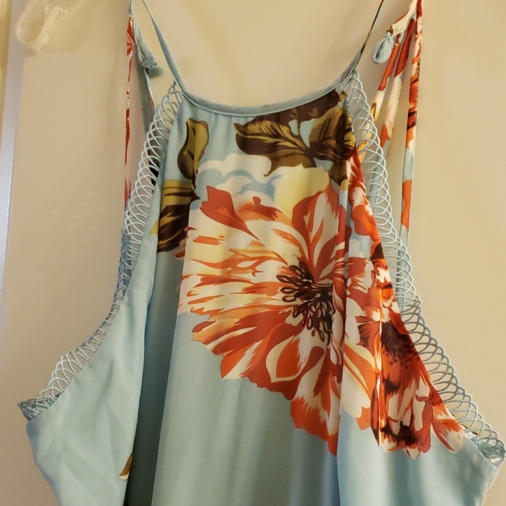 Turquoise Maxi dress with straps